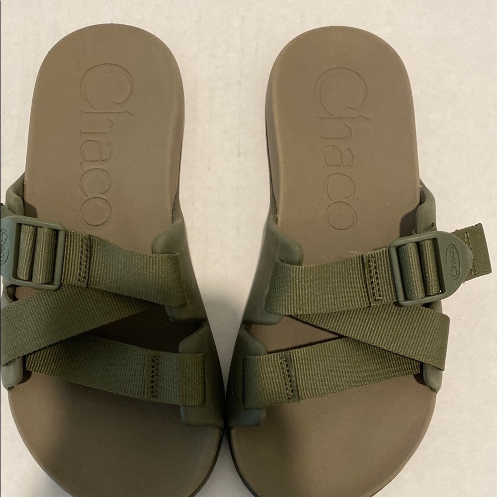 Chaco : Khaki Slide Sandals